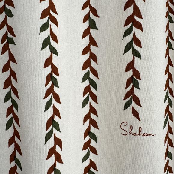 Vintage Alfred Shaheen Dress Womens small Cream Floral Maxi Hawaiian Boho 70s - Picture 4 of 11